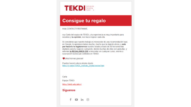 ejemplos email marketing TEKDI-1